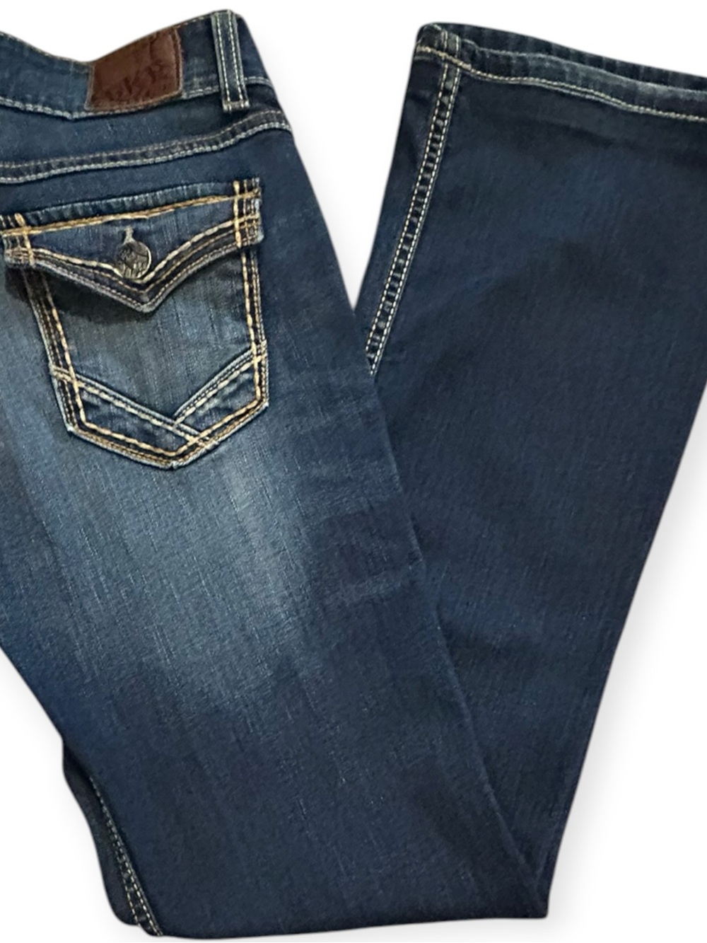 BKE Y2K Women’s Low Rise Dark Wash Flare Bootcut Jeans 27/33.5